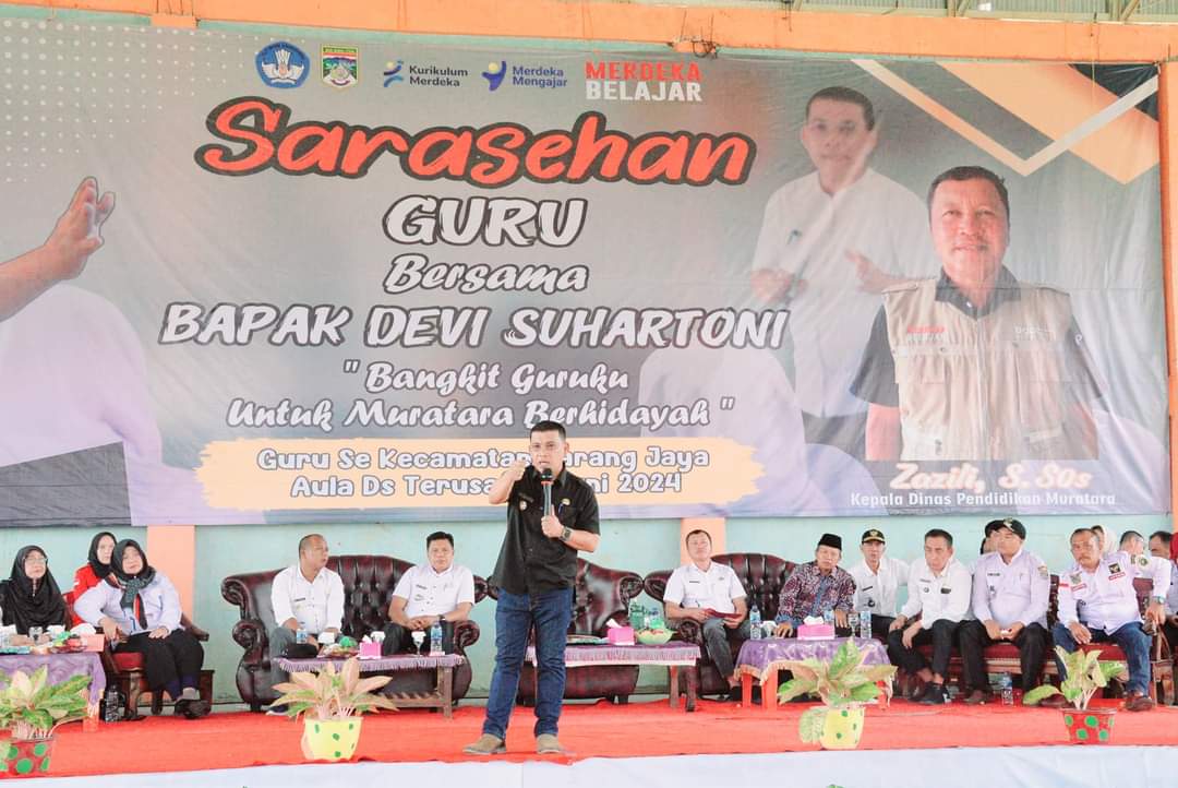 Sarasehan Guru Se-Kecamatan Karang Jaya, Bupati Muratara Tegaskan Komitmen Pemkab Sejahterakan Guru