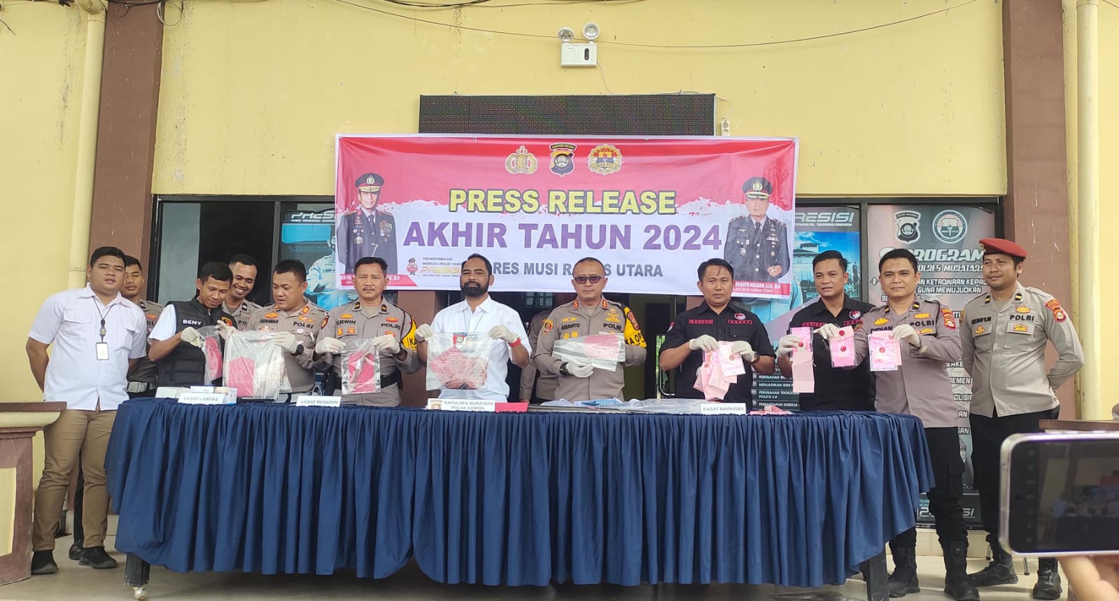 Press Release Akhir Tahun 2024, Polres Muratara Berhasil Selamatkan 14 Ribu 464 Jiwa Dari Jerat Narkotika