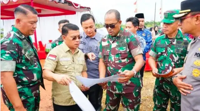 Bupati HDS Bersama Dandim 0406 Dampingi Kunker Danrem 044 Tinjau Lahan Hibah Dari Pemkab Muratara
